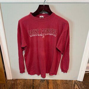Vintage Brine Lacrosse Red Long Sleeve Shirt Men’s Size Large Made in USA RARE